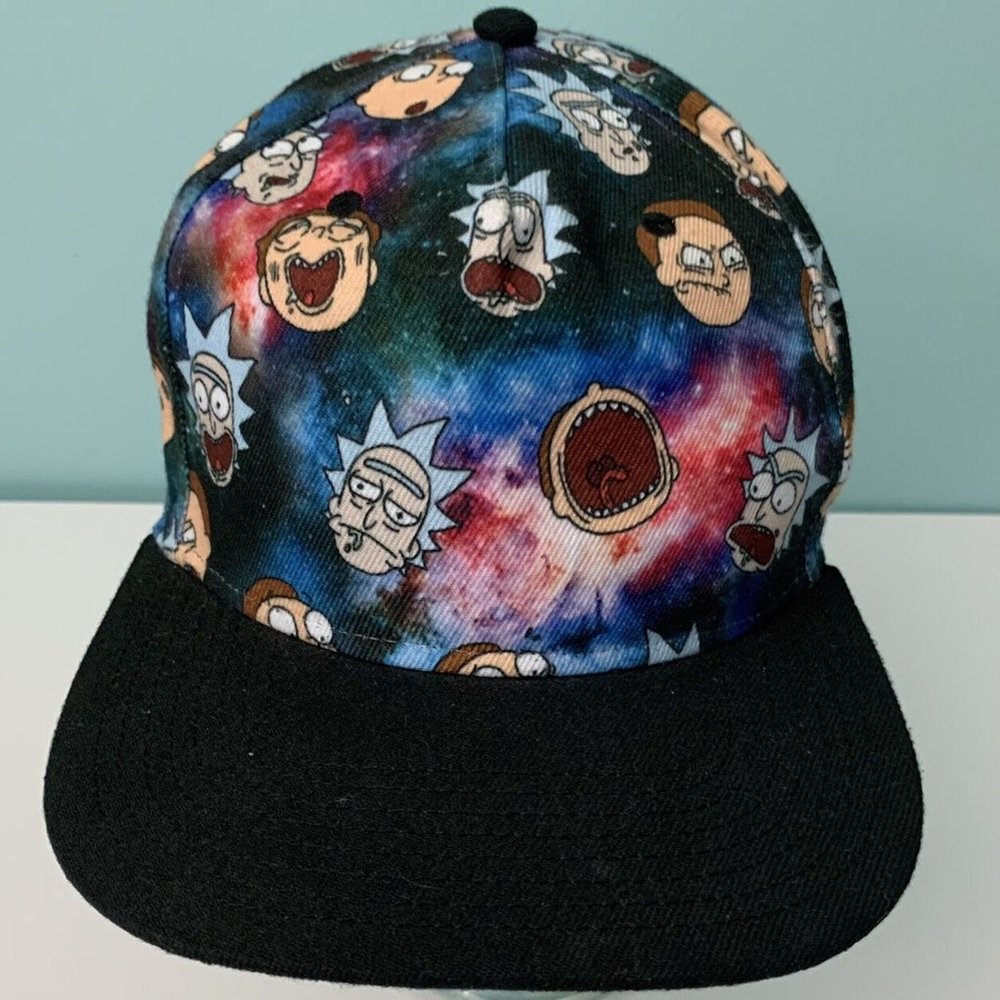 Bioworld Merch Hat Snapback RICK & MORTY Cap Adult Swim 2017 EUC Cartoon Network